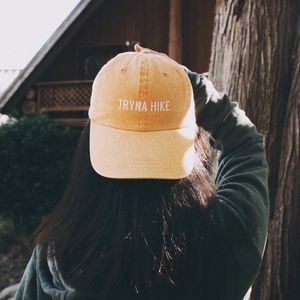 "Tryna Hike" Mustard Dad Hat